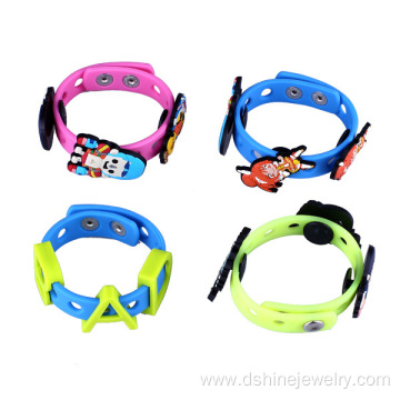 DIY Silicone Band With Charm Beads Wristband With Buckle